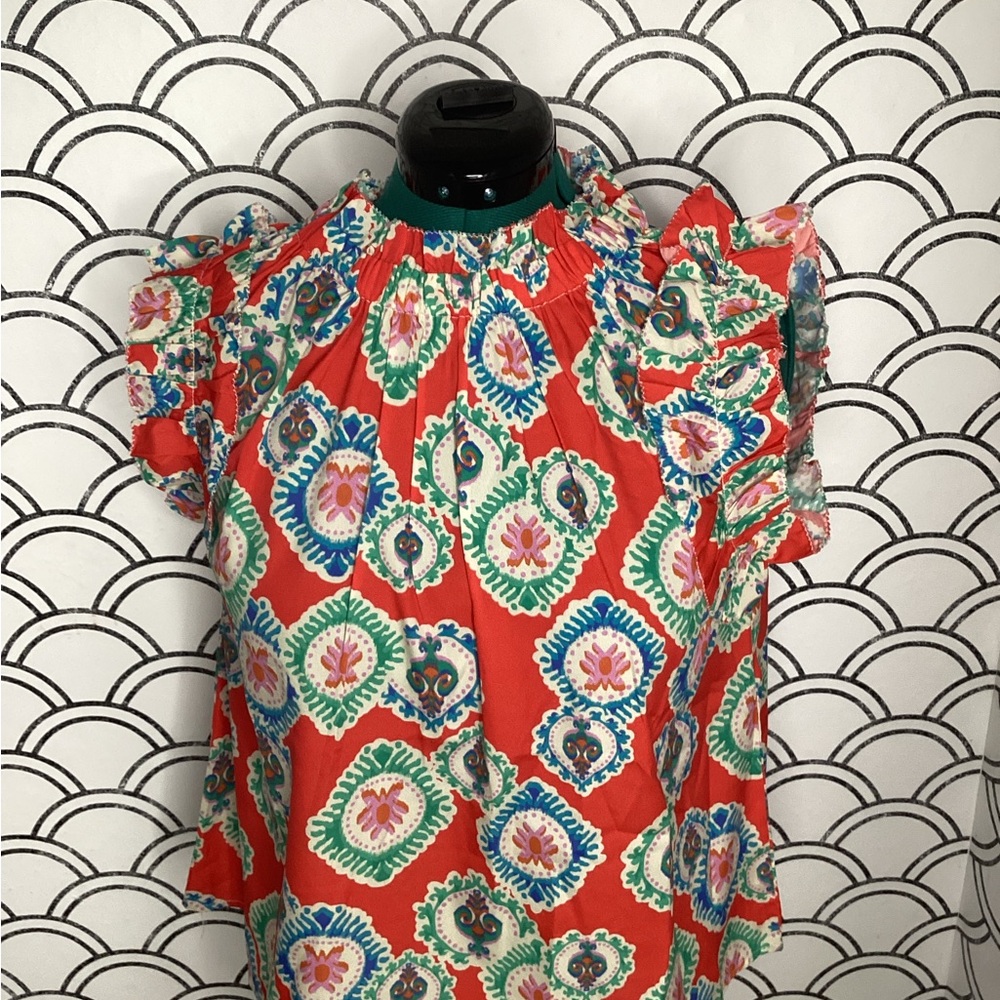 Avara Multicolor Paisley Blouse – Size M - Picture 6 of 10